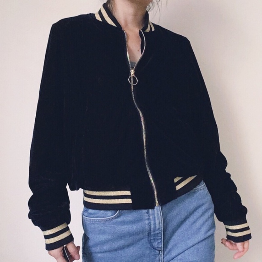 NWT Steve Madden VELVET bomber jacket